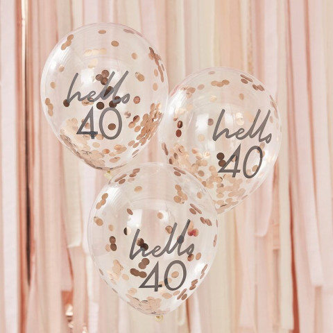 Balões Confetis - 40 Anos