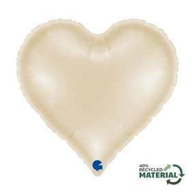 Balão Coração Sarin Creme 46cm