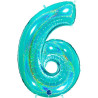 Balão #6 Azul Glitter
