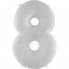 BALÃO #8 BRANCO 102CM