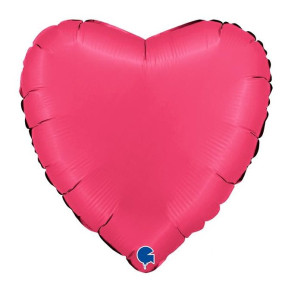 Balão Coração Rosa Forte 46cm