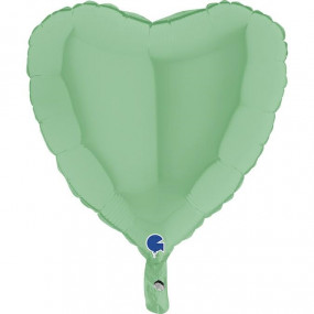 Balão Coração Verde Pastel 46cm