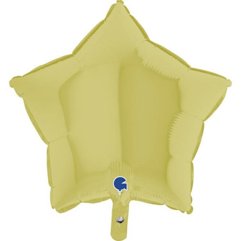 Balão Estrela Amarelo Pastel 46cm