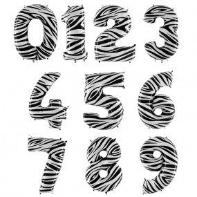 Balão Grande Número Zebra