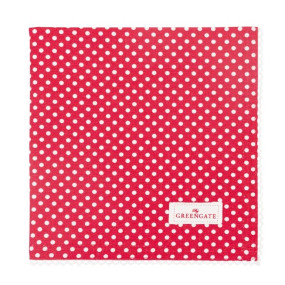 GREENGATE Guardanapo with lace Dotty red