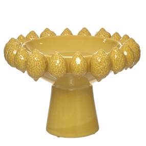 Cerâmica Decorativa C/ Pé - Fruteiro limões