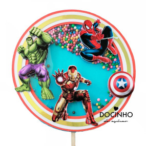 Topo Bolo Confettis Avengers