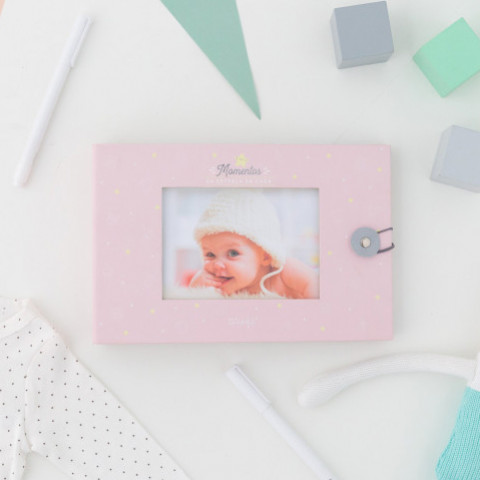 ÁLBUM DE FOTOS PARA BEBÉ ROSA - MOMENTOS DA ESTRELA DA CASA