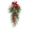 Decoração Folhagem Laços Vermelhos