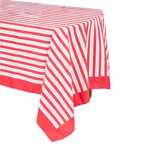 Toalha Riscas Vermelhas e Brancas 240cm