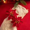 Haste 3 Flores Natal 15cm