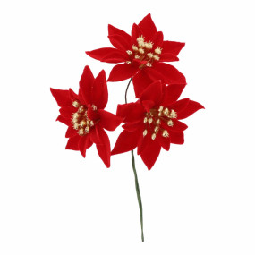 Haste 3 Flores Natal 15cm