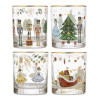 Conj. 4 copos Christmas Wonderland Crystal