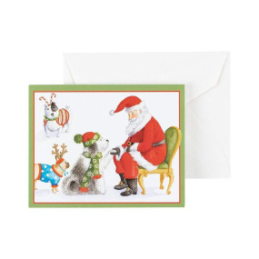 Conj. 4 mini postais de natal com envelope