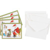 Conj. 4 mini postais de natal com envelope
