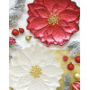 PRATO VIDRO FLOR NATAL 31CM