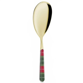 COLHER SERVIR dourada tartan