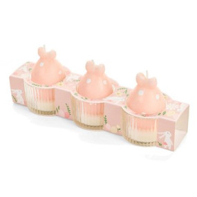 Conj. 3 velas Ovo Rosa