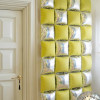 Conj. 4 baloes quadrados Holografico Amarelo Neon