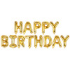 Grinalda Balões Happy Birthday Dourado