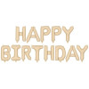 Grinalda Balões Happy Birthday Bege