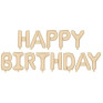 Grinalda Balões Happy Birthday Bege