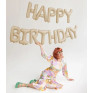 Grinalda Balões Happy Birthday Bege