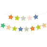 Grinalda Estrelas Happy Birthday Coloridas Mix