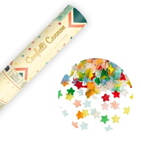 Canhão Confetis Estrelas Coloridas 20cm