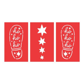 Kit Stencil Pegada Pai Natal