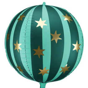 Balão Verde Estrelas 75cm