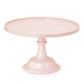 Prato Bolo Rosa Melamina - 24cm