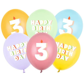 Balões Happy Birthday 3- conj.6