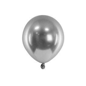 50 BALÕES METÁLICO Glossy PRATA Escuro 12CM