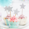 Toppers Estrelas Glitter Prata