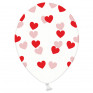 6 Balões Corações Vermelhos Impressos