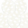 6 Balões Nuvens Brancas Impressas