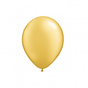 10 Balões Latex Dourado 12cm