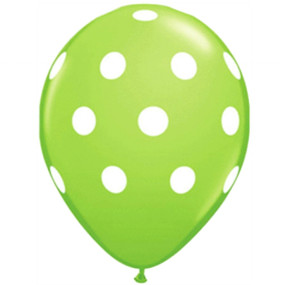 6 Balões Verde Bolinhas