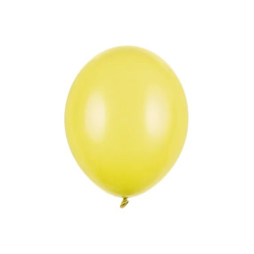 50 Balões Latex Amarelo Mel 12cm