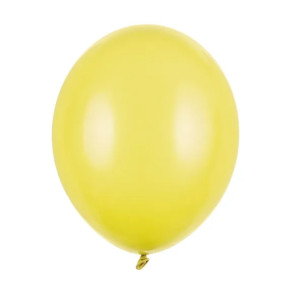 10 Balões Latex Amarelo Mel 23cm