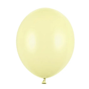 50 Balões Latex Amarelo Pastel 23cm
