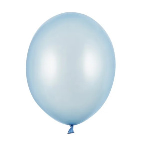 10 Balões Azul Metálico 23cm