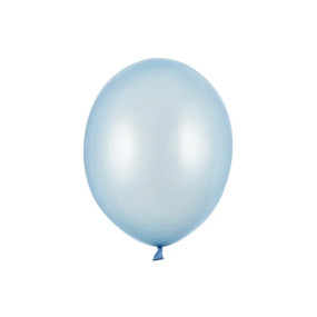 10 Balões Azul Metálico 12cm