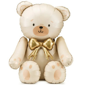 Balão Urso Creme 75x84 cm