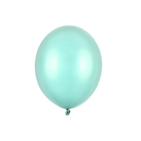10 Balões Menta Metálico 12cm