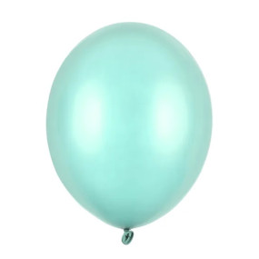 10 Balões Menta Metálico 23cm