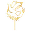Topo Bolo Pomba Dourado
