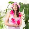 Colar Flores Rosa