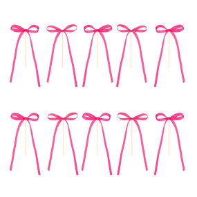 Toppers Laços Rosa - conj.10